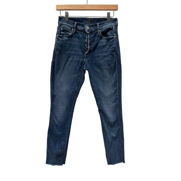 Mother The Fry Cut Stunner Fray Denim Jeans in Moon Dark size 26 - Picture 1 of 13